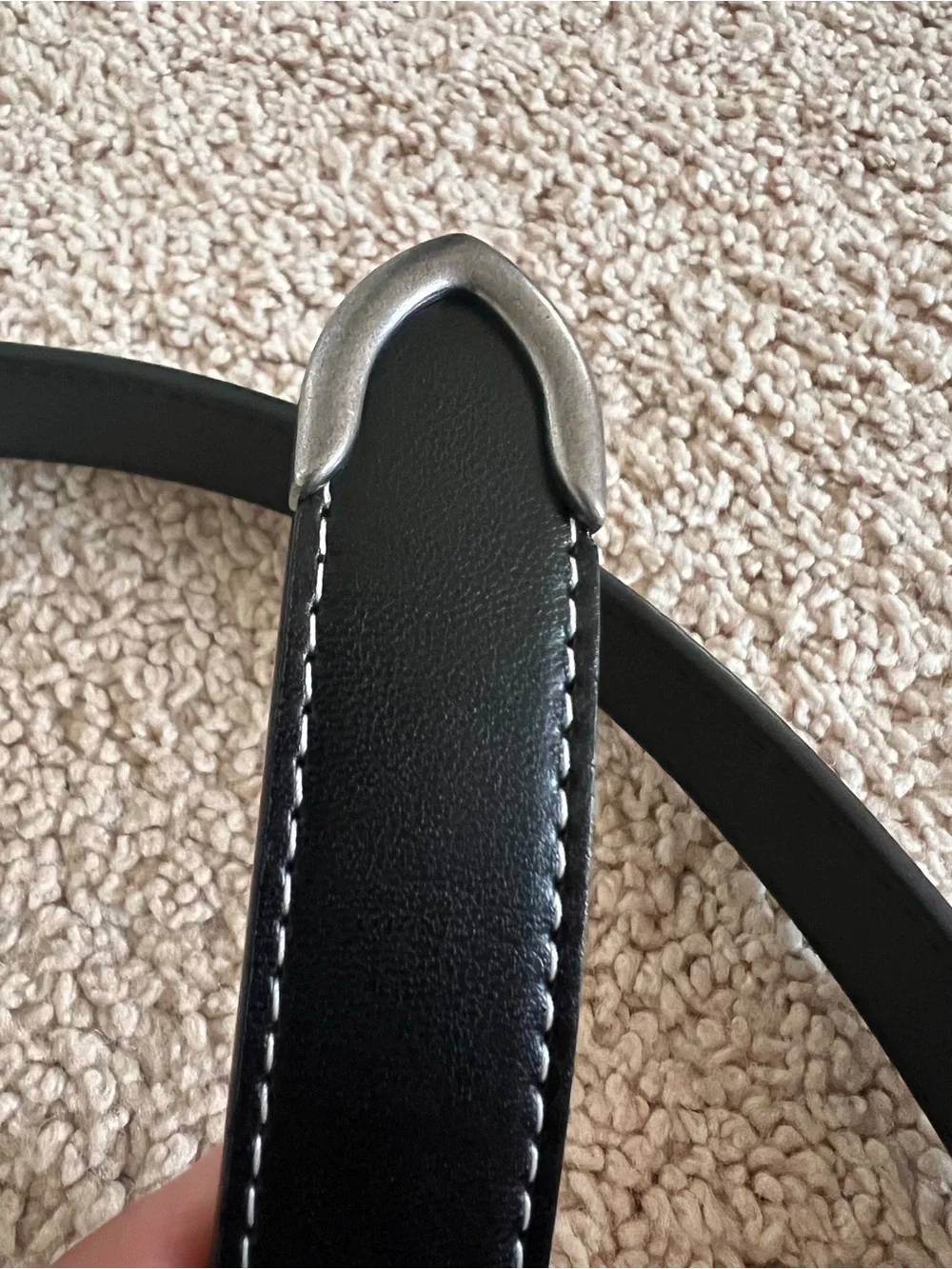 Black Stitched Belt